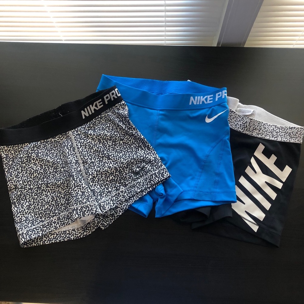 Nike Pro Compression Shorts. Lot of 3